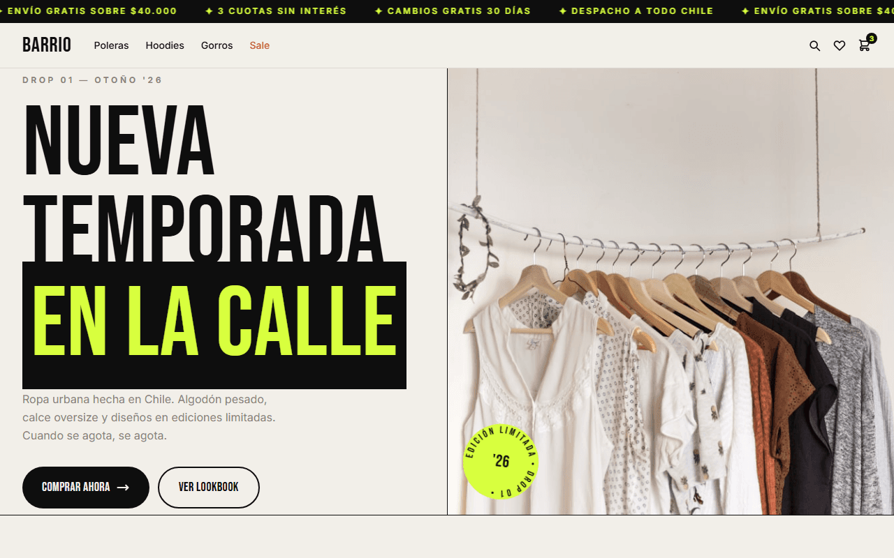 Plantilla Tienda de Moda Urbana