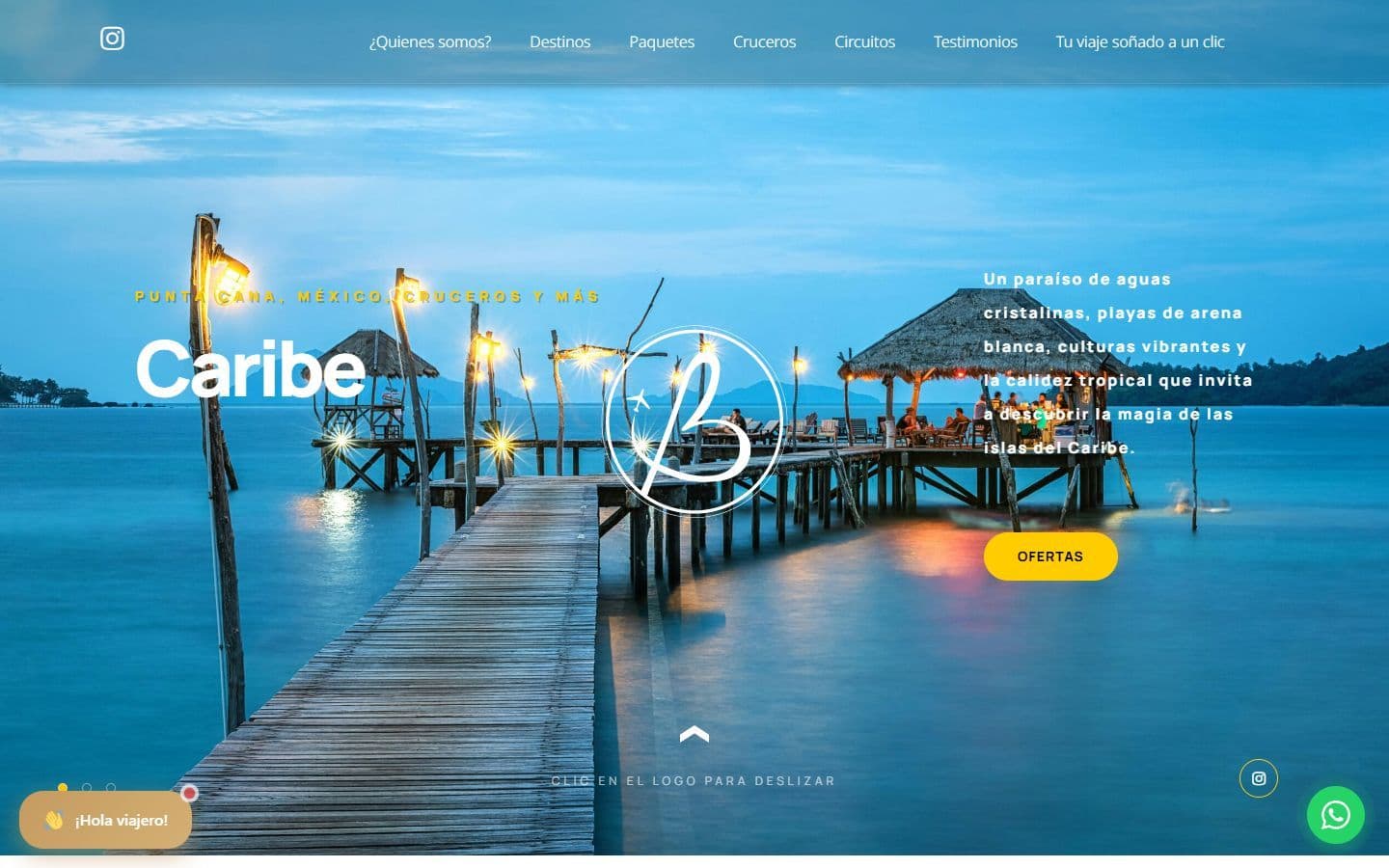 Buddana Travel — portada del sitio anterior sobre WordPress
