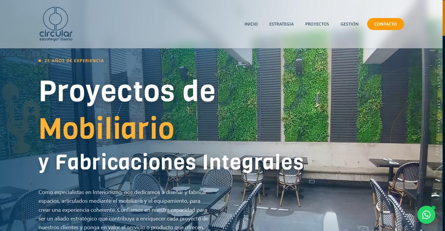 Sitio web de Circular Diseño — Interiorismo y mobiliario