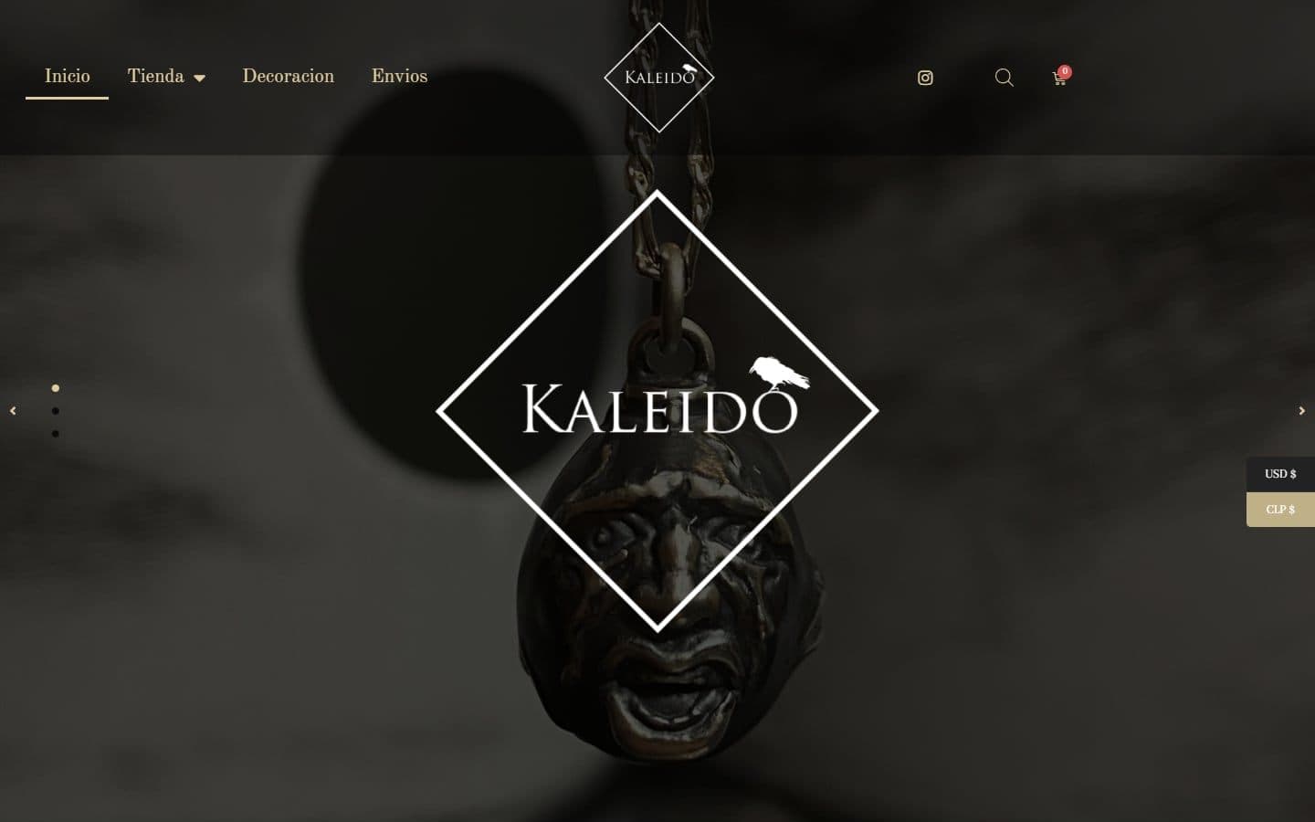 Kaleido Joyas — portada del sitio anterior sobre WordPress
