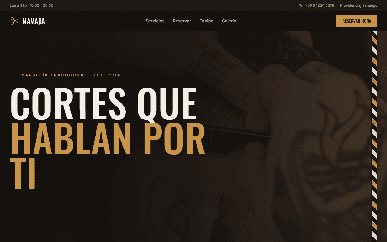 Plantilla Barbería Premium