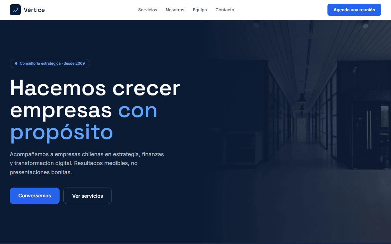 Vista previa de la plantilla Corporativo Empresarial — diseño web corporativo