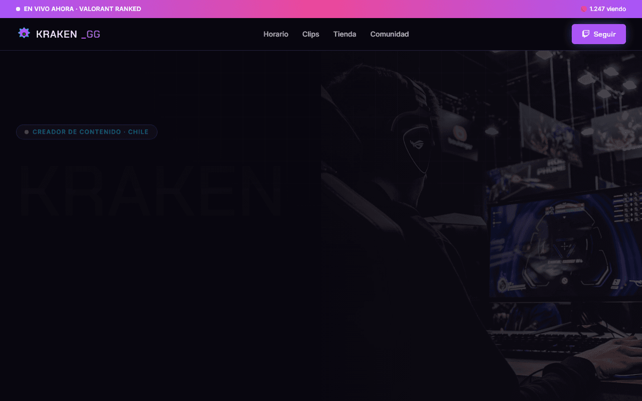 Plantilla Streamer & Gaming